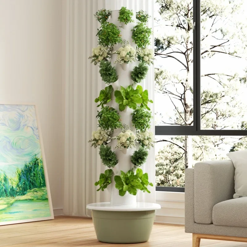 Hydroponic Tower Planter - Ev Tipi Akıllı Sebze Yetiştirme Sistemi