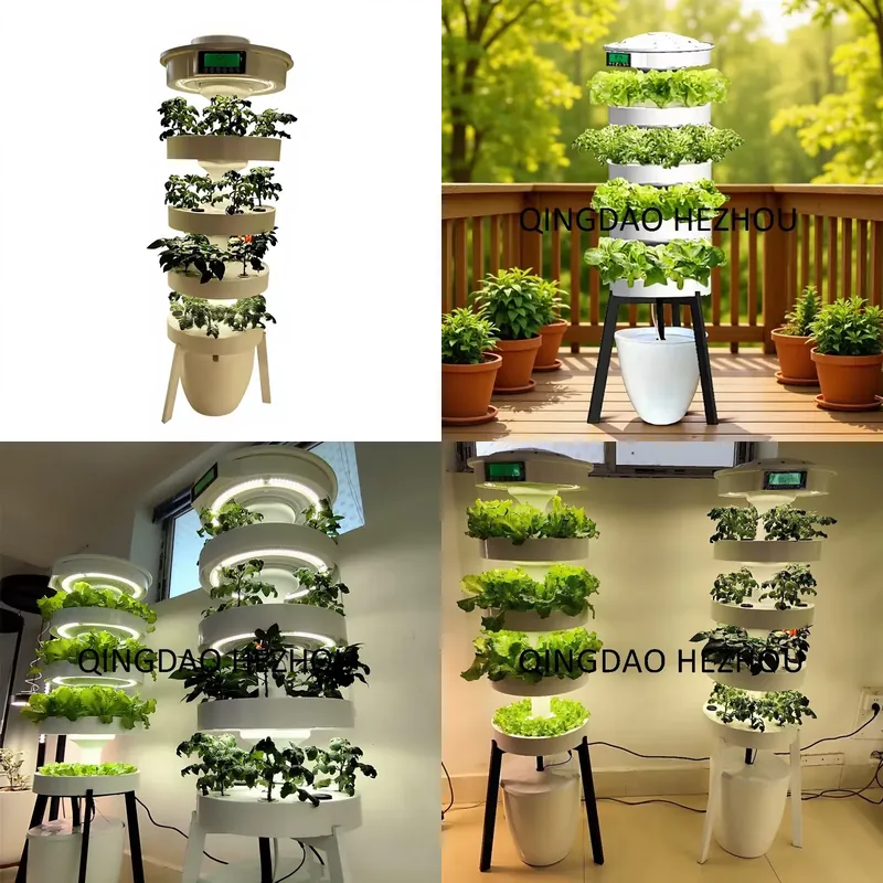 Hydroponic Tower Planter - Evde Kullanım İçin Hezhou Akıllı Hidroponik