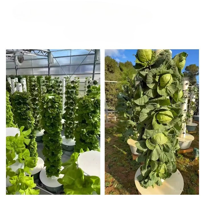 Hydroponic Tower Planter - LED Büyütme Işığı ile Hidroponik Kule