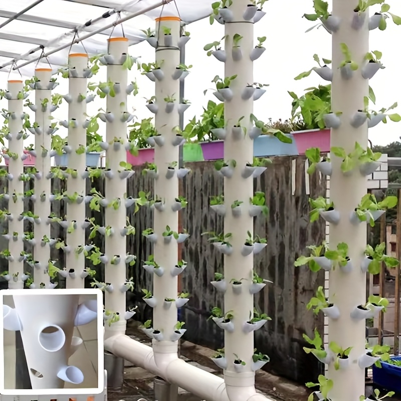 Hydroponic Tower Planter - 10 takım DIY Topraksız Tencere Topraksız
