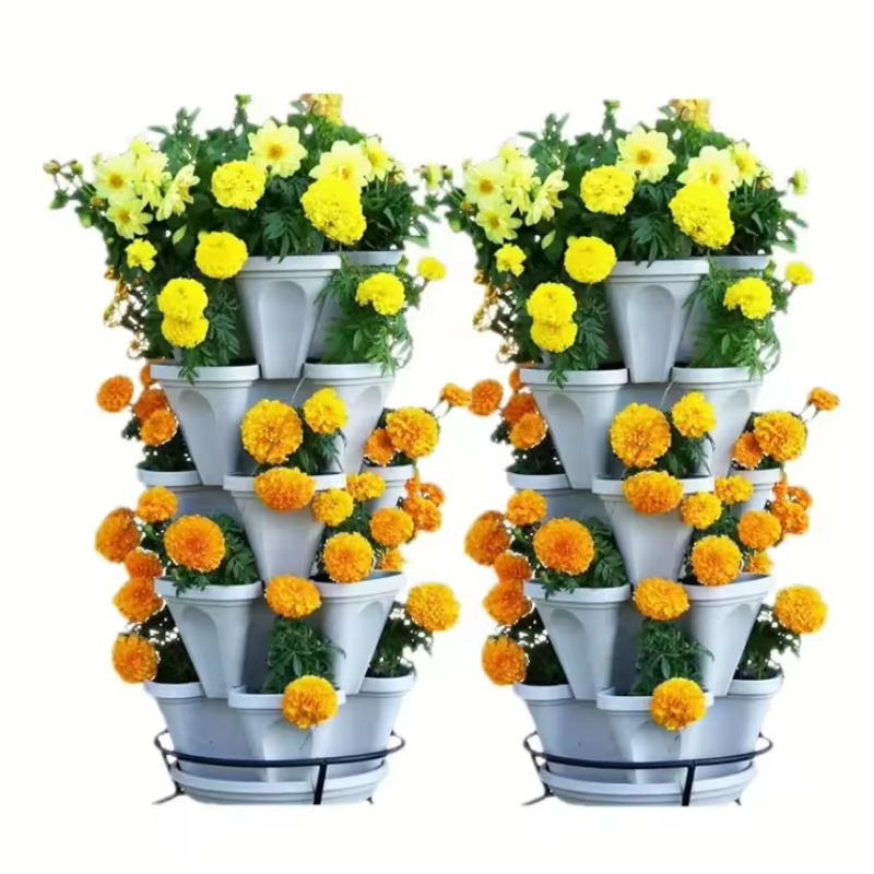 Hydroponic Tower Planter - 5 Katlı Kendinden Sulanan İstiflenebilir Çilek