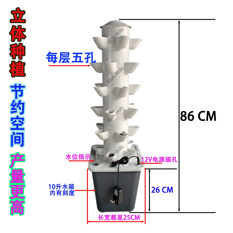 Balkon Üç Boyutlu Hidroponik T - Hydroponic Tower Planter incelemesi ve fiyatı